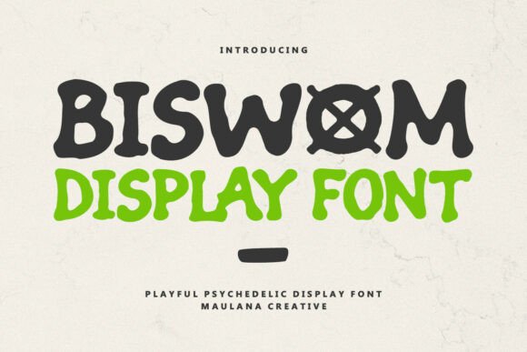 Biswom: A Retro Psychedelic Display Font with Modern Flair