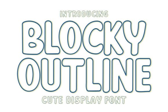 Blocky Outline: A Bold, Fun Typeface for Creative Projects