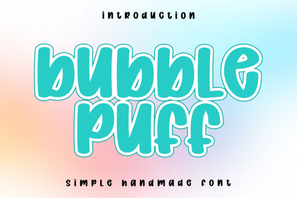 Bubble Puff is a fun and modern display font designed to inject a burst of playful energy into any creative project. This typeface immediately captures attention with its rounded, inflated letterforms that feel both friendly and contemporary, making it a standout choice for designers looking to move beyond the ordinary.