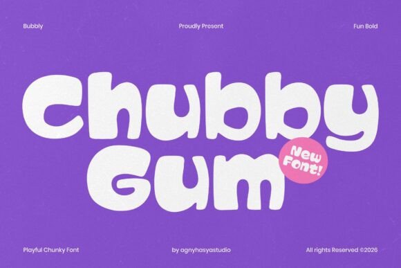 Chubby Gum: A Playful Display Font for Creative Projects