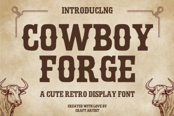 Cowboy Forge: Authentic Western Display Font