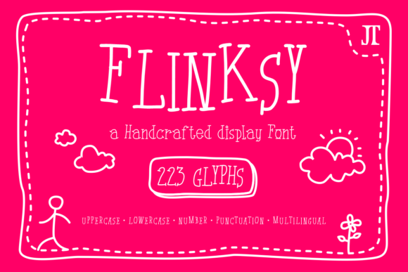 Flinksy: A Playful Handcrafted Font for Creative Designs