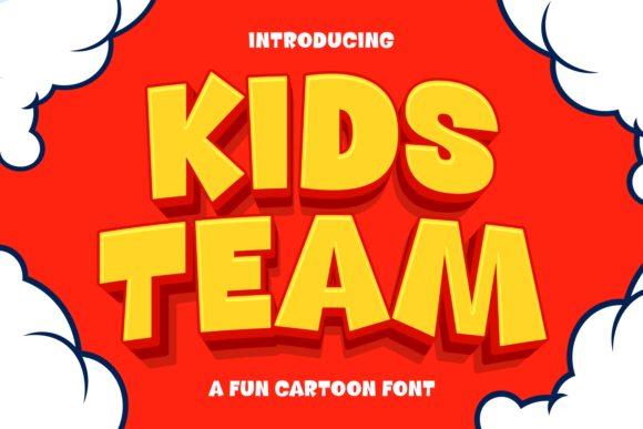 Kids Team: Your Superhero Display Font for Fun Projects