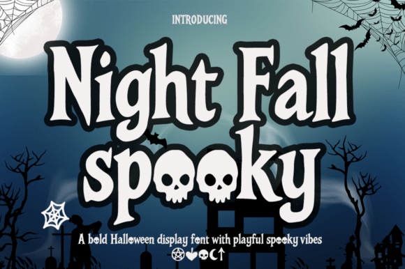 Night Fall Spooky: A Frightfully Fun Display Font