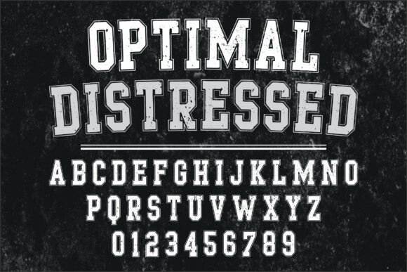 Optimal Distressed: A Bold Font for Authentic Design