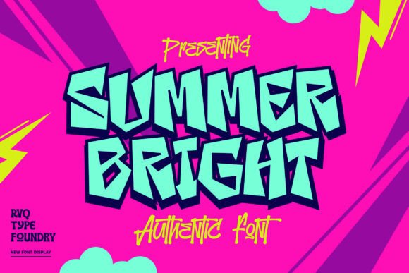 The Summer Bright: A Cool Graffiti-Style Display Font