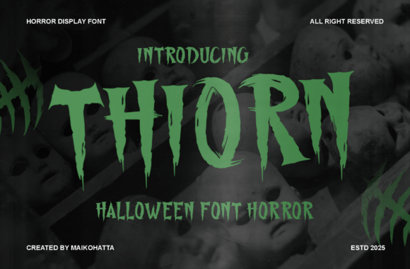 Thiorn: A Terrifying Typeface for Dark Design